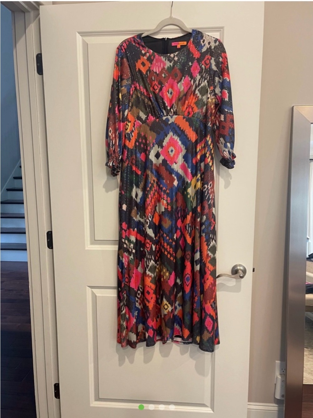 Vilagallo Colorful Geometric Print Midi Dress - Multicolor